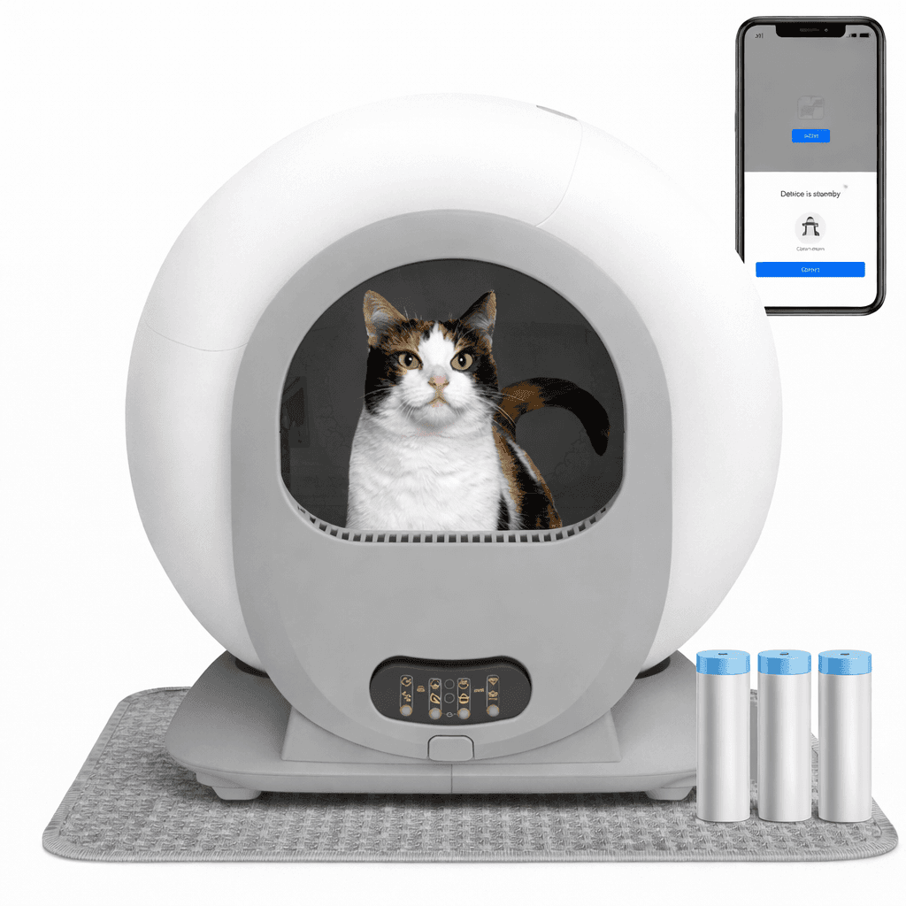 DKS Clean 65 Curve Bundel – kattenbak + mat + zakken